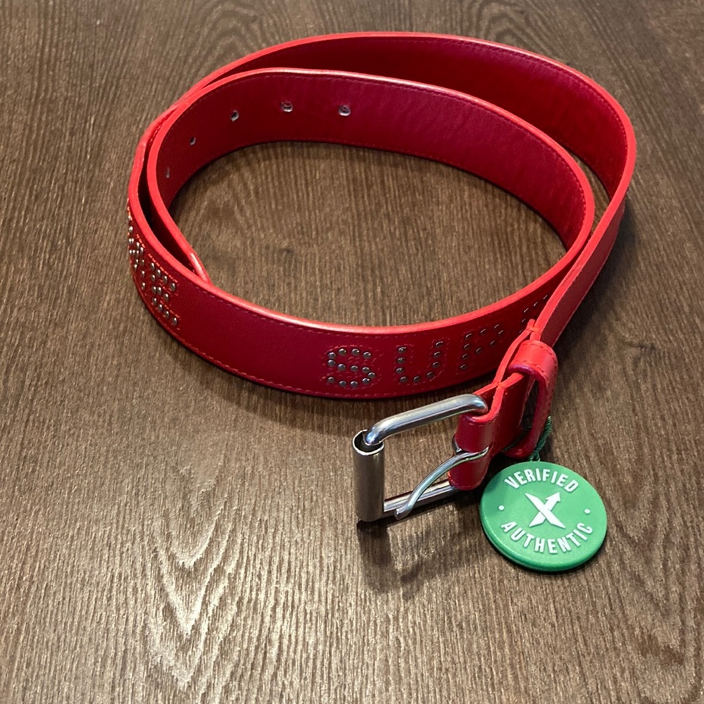 Red Studded Supreme Belt